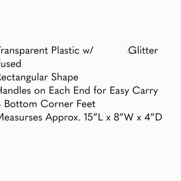 Juicy Couture Home Glitter Infused Clear Storage Box- Silver Glitter - Picture 10 of 10